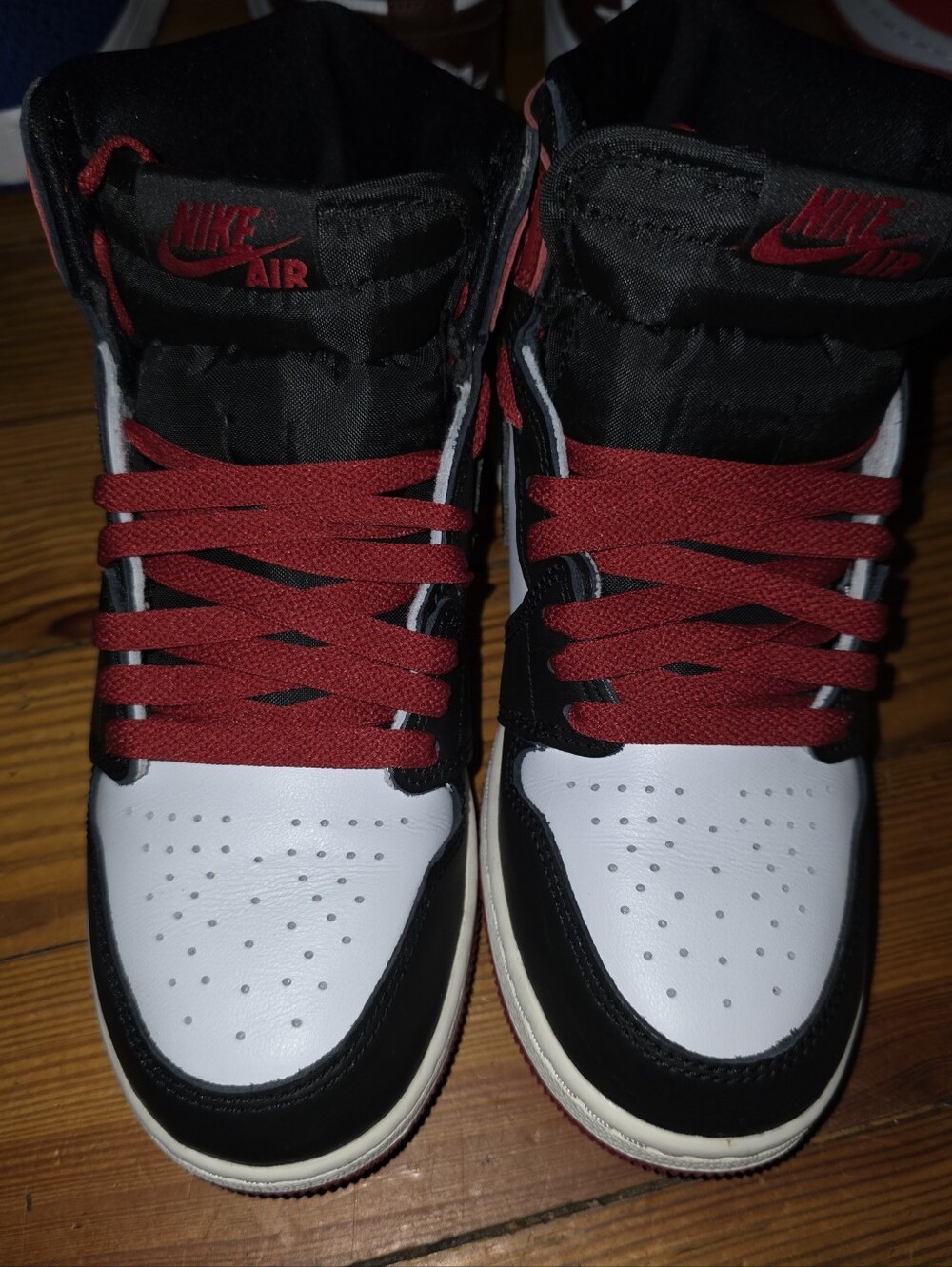 Jordan Black White and Red High-Top Sneakers
